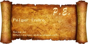 Pelger Endre névjegykártya